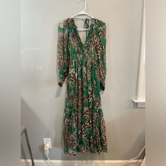 Anthropologie Ruffled V-Neck Maxi Dress - Picture 5 of 15